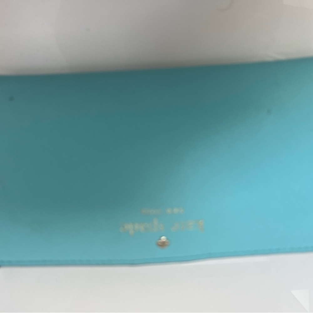 Kate Spade Blue Wallet with Striking Color and Smooth Texture